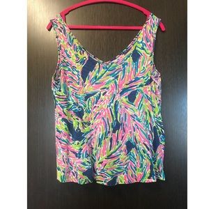 Lilly Pulitzer Indigo Palm Reader Gigi Tank